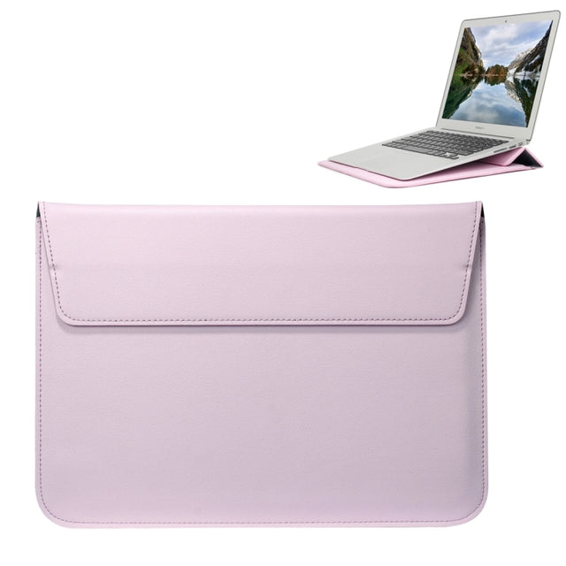 Universal Envelope Style PU Leather Case with Holder for Ultrathin Notebook Tablet PC 11.6 inch, Size: 32.5x21.5x1cm(Pink)