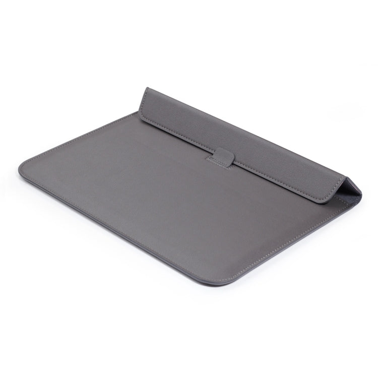 Universal Envelope Style PU Leather Case with Holder for Ultrathin Notebook Tablet PC 11.6 inch, Size: 32.5x21.5x1cm(Grey)
