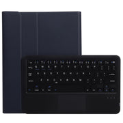A11-A 2 in 1 Removable Bluetooth Keyboard + Protective Leather Tablet Case with Touchpad & Holder for iPad Pro 11 2022 / 2021 / Air 5 / Air 4 (Black)