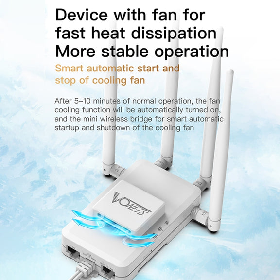 VONETS VAR1200-L 1200Mbps Wireless Bridge Built-in Antenna Dual-Band WiFi Repeater, With DC Adapter Set