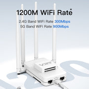 VONETS VAR1200-H 1200Mbps Wireless Bridge External Antenna Dual-Band WiFi Repeater, With DC Adapter Set
