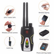 T-8000 RF Signal Detector GSM Audio Finder GPS Scan Detector (Silver)