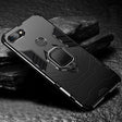 PC + TPU Shockproof Protective Case with Magnetic Ring Holder for Xiaomi Mi 8 Lite (Black) - Xiaomi Cases by PMC TechLife | Online Shopping South Africa | PMC TechLife