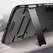 PC + TPU Shockproof Protective Case with Magnetic Ring Holder for Xiaomi Mi 8 Lite (Black)