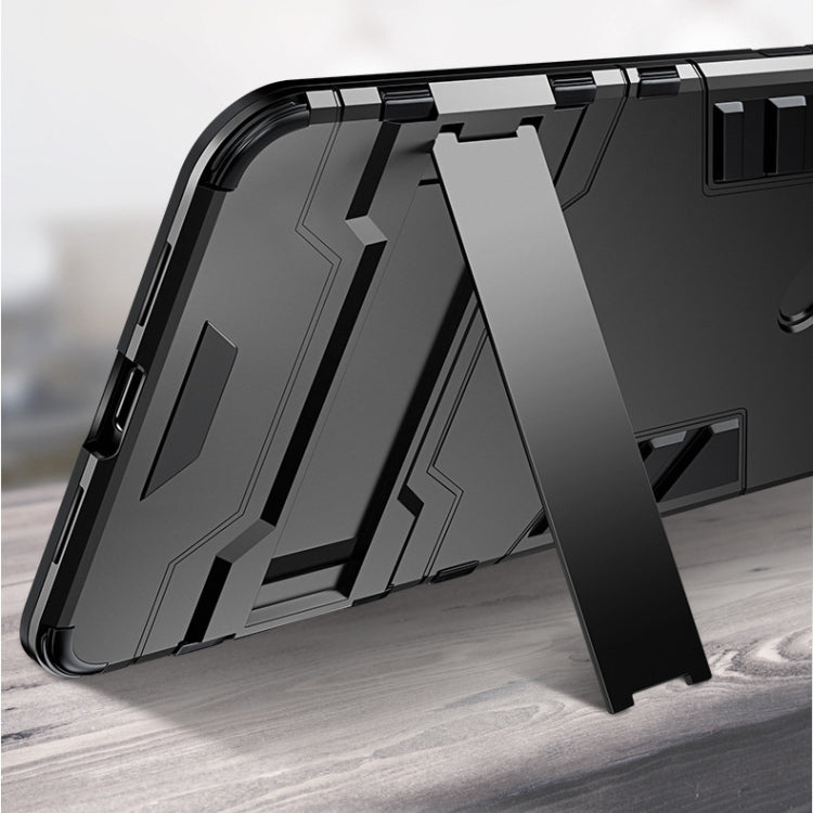 PC + TPU Shockproof Protective Case with Magnetic Ring Holder for Xiaomi Mi 8 Lite (Black)