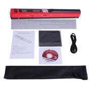 iScan01 Mobile Document Handheld Scanner with LED Display, A4 Contact Image Sensor(Red)