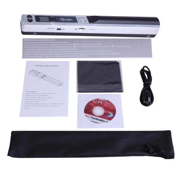 iScan01 Mobile Document Handheld Scanner with LED Display, A4 Contact Image Sensor(Silver)