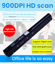 iScan01 Mobile Document Handheld Scanner with LED Display, A4 Contact Image Sensor(Black)