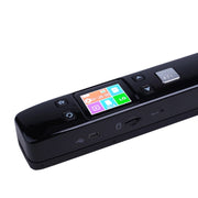 iScan02 Double Roller Mobile Document Portable Handheld Scanner with LED Display,  Support 1050DPI  / 600DPI  / 300DPI  / PDF / JPG / TF(Black)