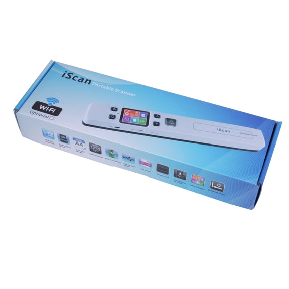 iScan02 Double Roller Mobile Document Portable Handheld Scanner with LED Display,  Support 1050DPI  / 600DPI  / 300DPI  / PDF / JPG / TF(Black)