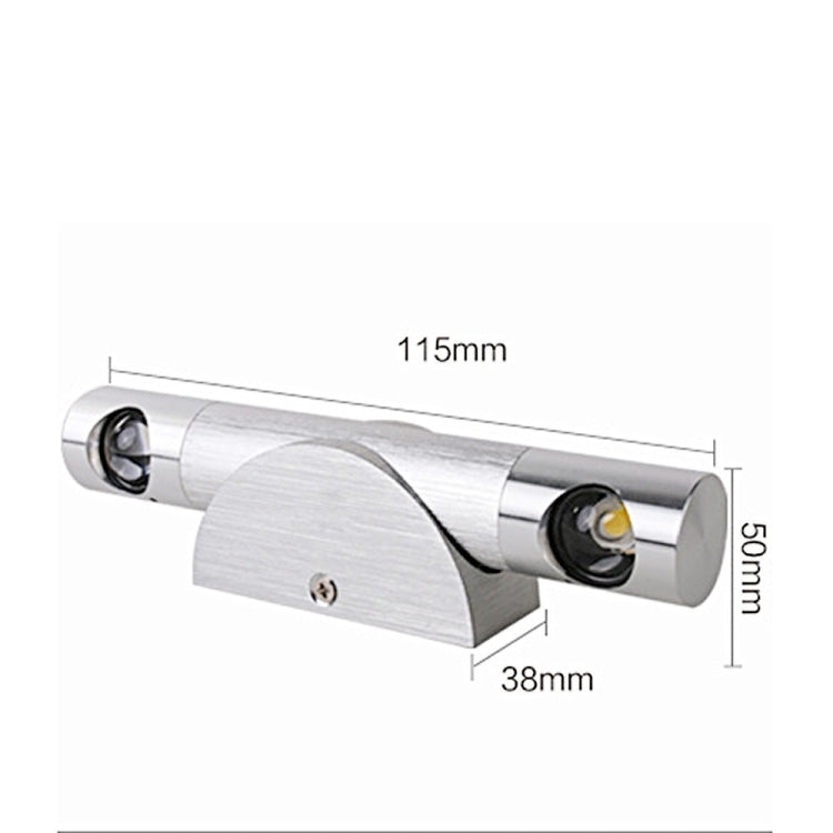 6W 360 Degrees Rotation Wall Lamp LED Nightlight, AC 110-240V (Warm White)