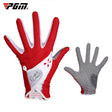 PGM One Pair Golf Non-Slip PU Leather Gloves for Women (Color:Red Size:18) - free shipping - PMC TechLife - Order now!