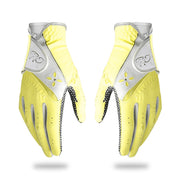 PGM One Pair Golf Non-Slip PU Leather Gloves for Women (Color:Yellow Size:18)
