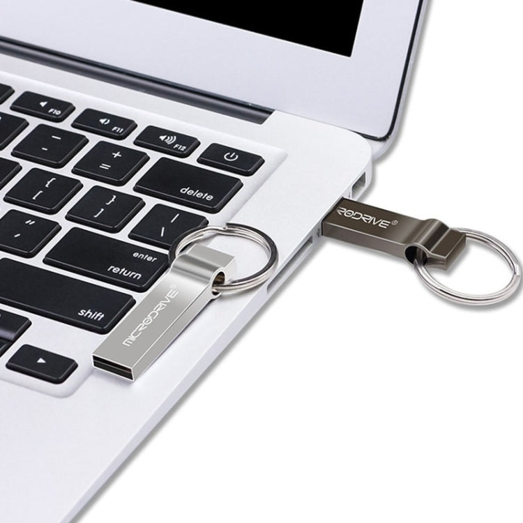 MicroDrive 128GB USB 2.0 Metal Keychain U Disk (Black)