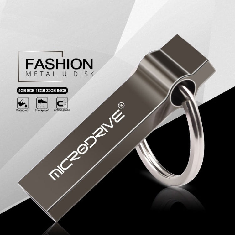 MicroDrive 128GB USB 2.0 Metal Keychain U Disk (Black)