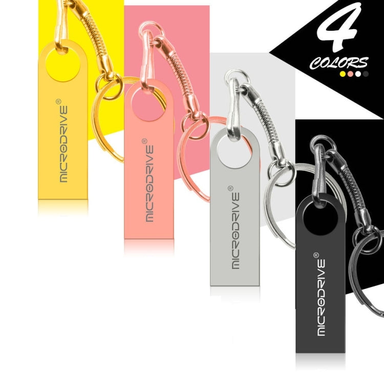 MicroDrive 128GB USB 2.0 Metal Water-resistant High Speed U Disk(Pink)