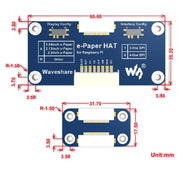 Waveshare 7.5 inch 640x384 E-Ink Display HAT for Raspberry Pi, Three-color, SPI Interface