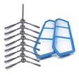 XI220 4 Pairs K614 Side Brushes + I205 Initial Effect Filter for ILIFE A4 / A4S / A6 - For ILIFE Accessories by PMC TechLife | Online Shopping South Africa | PMC TechLife | Buy Now Pay Later Mobicred