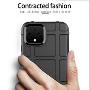 Shockproof Protector Cover Full Coverage Silicone Case for Google Pixel 4 (Black)
