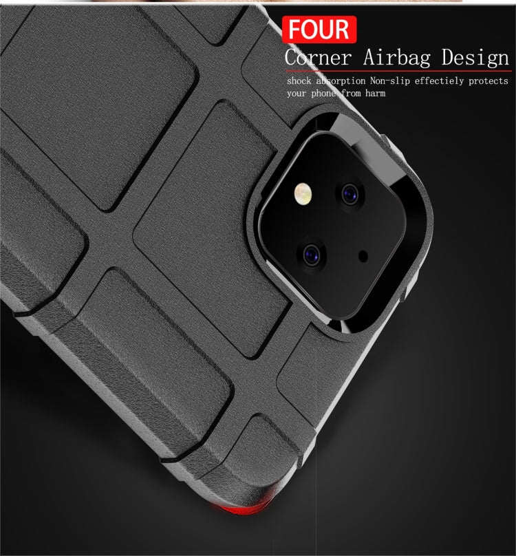 Shockproof Protector Cover Full Coverage Silicone Case for Google Pixel 4 (Black)