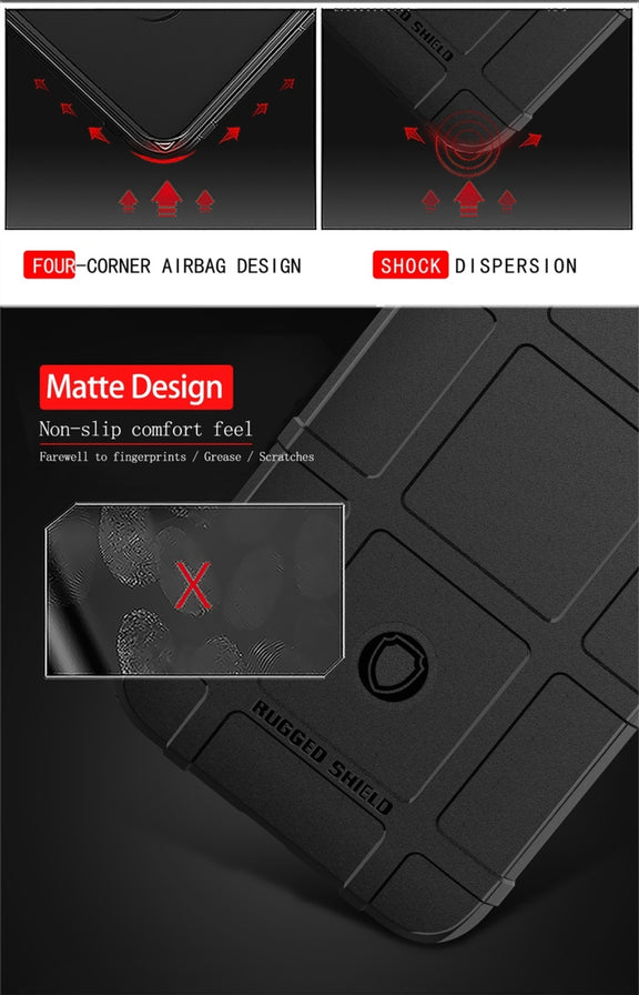 Shockproof Protector Cover Full Coverage Silicone Case for Google Pixel 4 (Black)