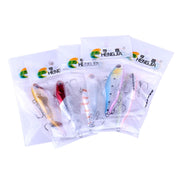 HENGJIA VI026 7cm/24g Full Swimming Layer Plastic Hard Baits Fishing Lures Set Tackle Baits, Bagged (2#)