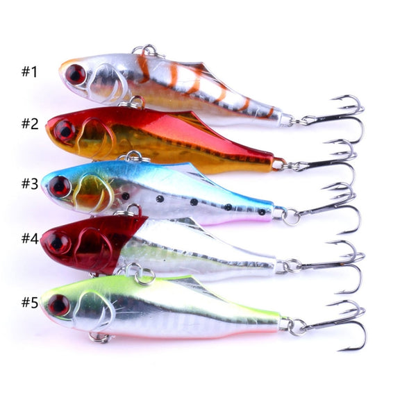 HENGJIA VI026 7cm/24g Full Swimming Layer Plastic Hard Baits Fishing Lures Set Tackle Baits, Bagged (3#)