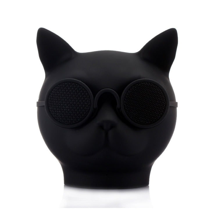 T8 Mini Cat Shape Stereo Wireless Bluetooth Speaker, Support Hands-free / TF Card / FM(Black)
