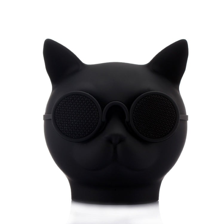 T8 Mini Cat Shape Stereo Wireless Bluetooth Speaker, Support Hands-free / TF Card / FM(Black)
