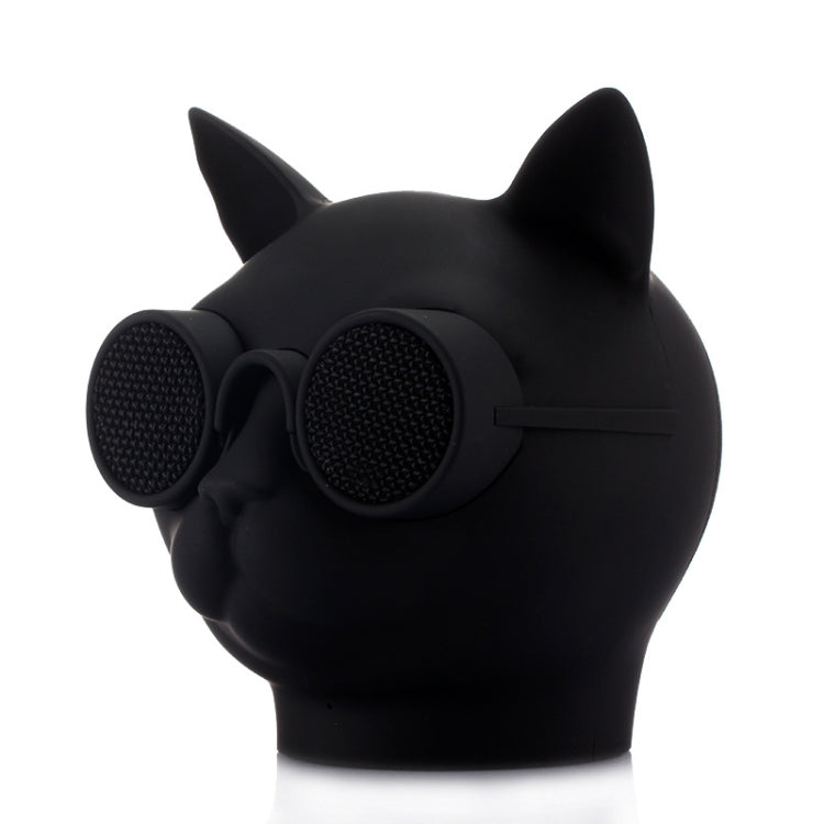 T8 Mini Cat Shape Stereo Wireless Bluetooth Speaker, Support Hands-free / TF Card / FM(Black)