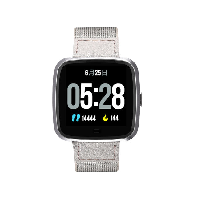DTNO.1 G12 1.3 inches OLED Color Screen Smart Bracelet IP67 Water-resistant, Nylon Watchband, Support Call Reminder /Heart Rate Monitoring /Sedentary Reminder /Multi-sport Mode(Grey)