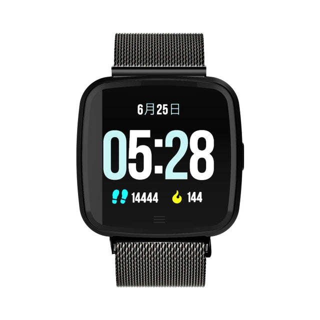 DTNO.1 G12 1.3 inches OLED Color Screen Smart Bracelet IP67 Water-resistant, Steel Watchband, Support Call Reminder /Heart Rate Monitoring /Sedentary Reminder /Multi-sport Mode(Black)
