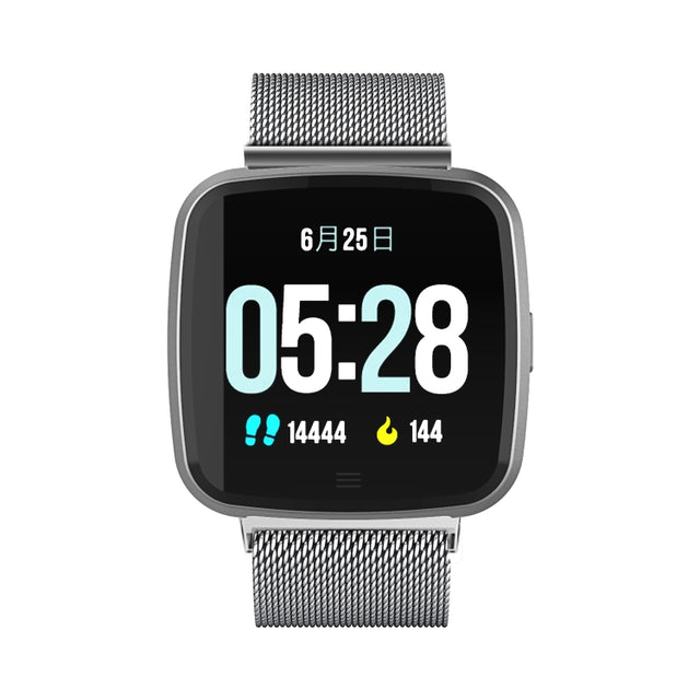 DTNO.1 G12 1.3 inches OLED Color Screen Smart Bracelet IP67 Water-resistant, Steel Watchband, Support Call Reminder /Heart Rate Monitoring /Sedentary Reminder /Multi-sport Mode(Silver)