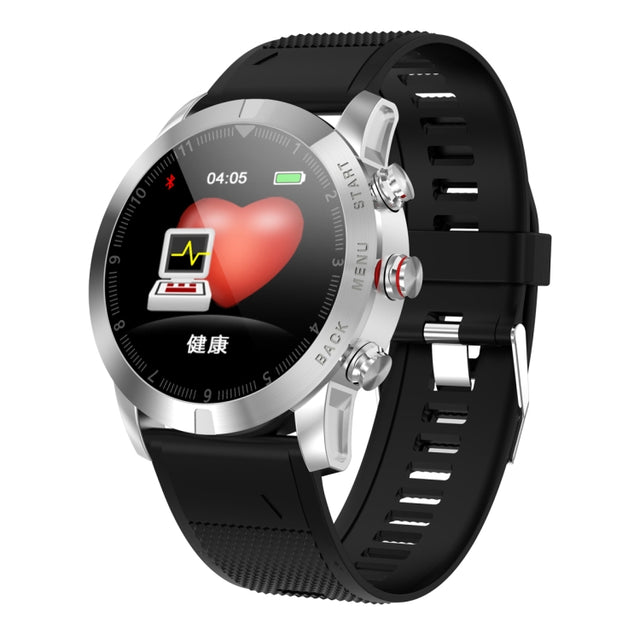 DTNO.1 S10 1.3 inches TFT Color Screen Smart Bracelet IP68 Water-resistant, Silicone Watchband, Support Call Reminder /Heart Rate Monitoring /Sleep Monitoring /Multi-sport Mode (Silver)