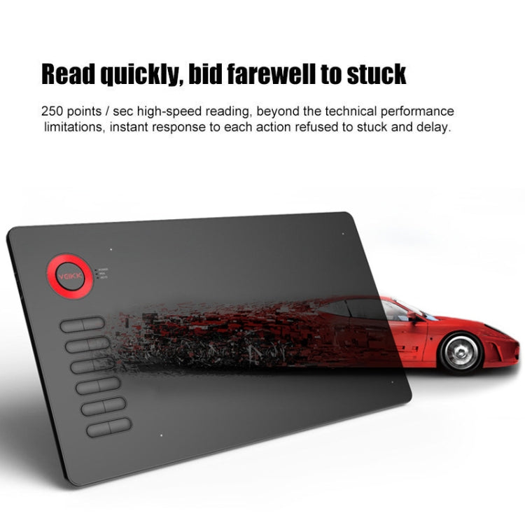 VEIKK A15 10x6 inch 5080 LPI Smart Touch Electronic Graphic Tablet, with Type-C Interface(Red)