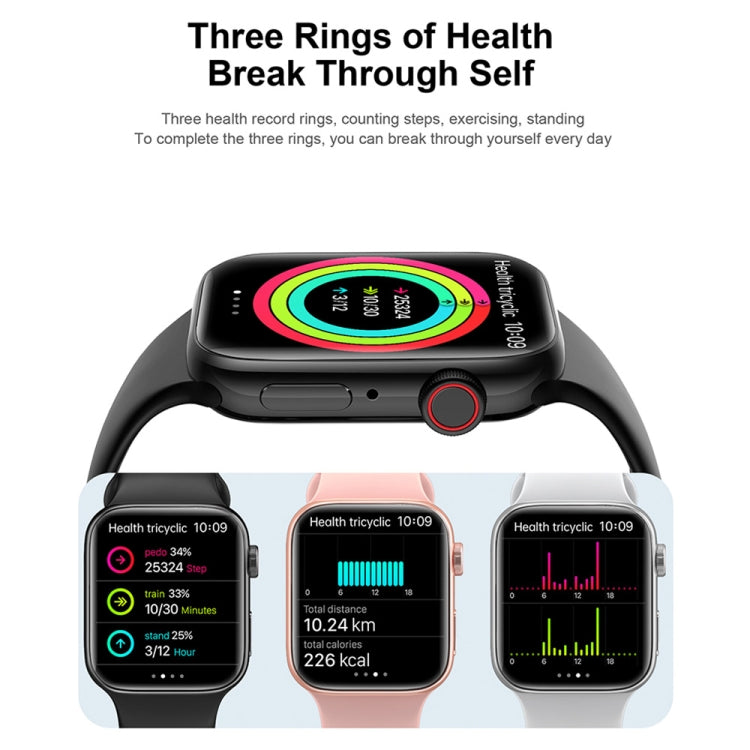 T900 PRO MAX L BIG 1.92 inch Large Screen Water-resistant Smart Watch, Support Heart Rate / Blood Pressure / Oxygen / Multiple Sports Modes (White)