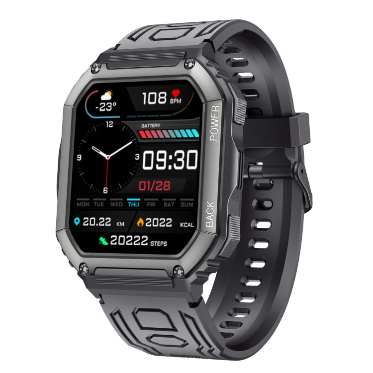 KR06 Water-resistant Pedometer Sport Smart Watch, Support Heart Rate / Blood Pressure Monitoring / BT Calling(Black)
