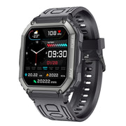 KR06 Water-resistant Pedometer Sport Smart Watch, Support Heart Rate / Blood Pressure Monitoring / BT Calling(Black)