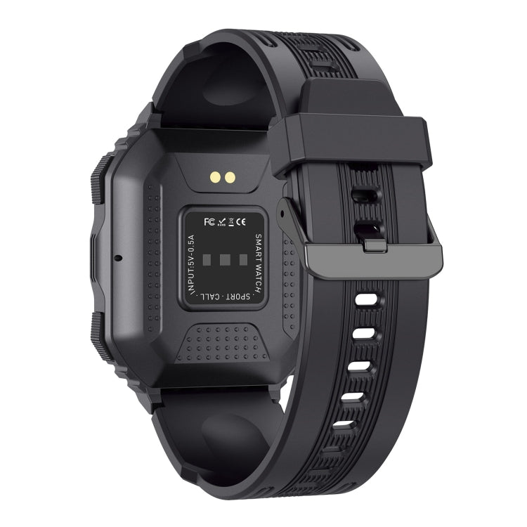 KR06 Water-resistant Pedometer Sport Smart Watch, Support Heart Rate / Blood Pressure Monitoring / BT Calling(Black)