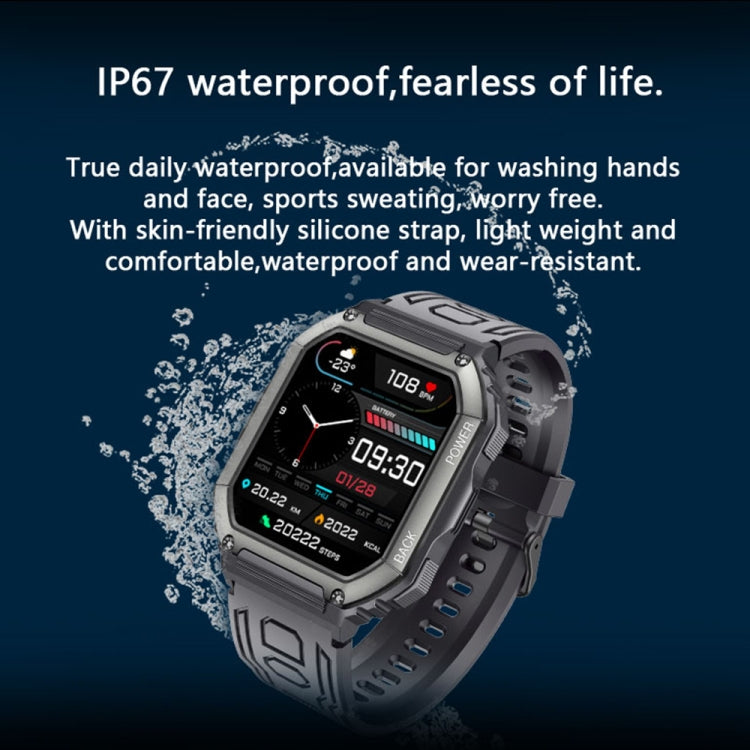 KR06 Water-resistant Pedometer Sport Smart Watch, Support Heart Rate / Blood Pressure Monitoring / BT Calling(Black)