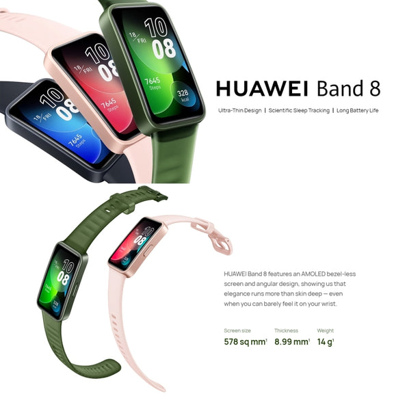 HUAWEI Band 8 Standard 1.47 inch AMOLED Smart Watch, Support Heart Rate / Blood Pressure / Blood Oxygen / Sleep Monitoring(Black)