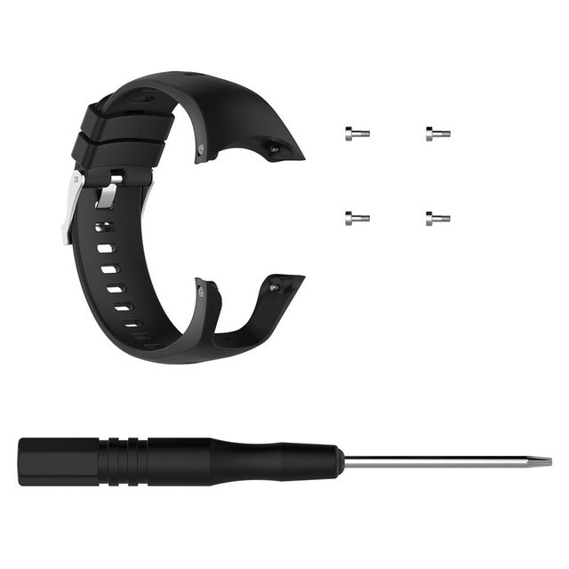 Silicone  Watch Band for SUUNTO Trainer Wrist HR(Black)