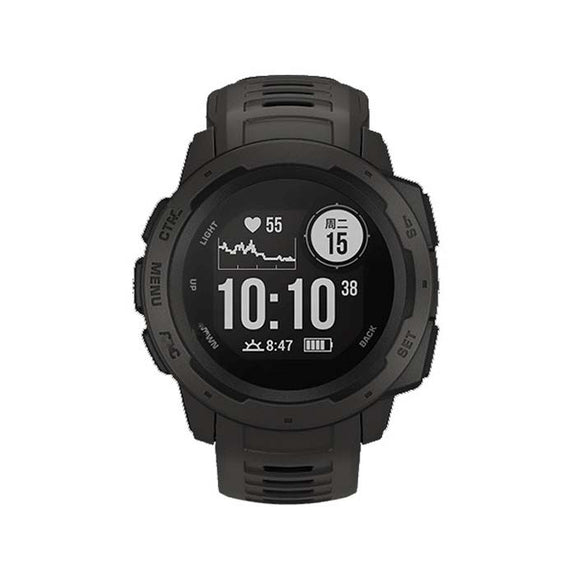 Silicone Watch Band for Garmin Instinct 22mm, Host not Included(Black)
