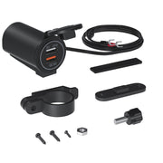 ZH-723F1 Car / Motorcycle QC3.0 Cell Phone Fast Charging Dual USB Car Charger(Blue Light)