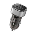 WK WP-C45 Vanguard Series Mecha Transparent USB+Type-C Fast Car Charger (Grey) - Car Charger by WK | Online Shopping South Africa | PMC TechLife | Buy Now Pay Later Mobicred