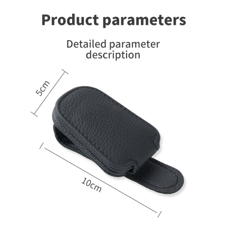 Car Sun Visor Glasses Clip Multi-functional Card Storage Bracket (Black Red)