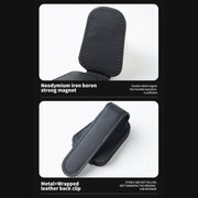 Car Sun Visor Glasses Clip Multi-functional Card Storage Bracket (Black Red)