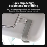 Car Sun Visor Glasses Clip Multi-functional Card Storage Bracket (Black Red)