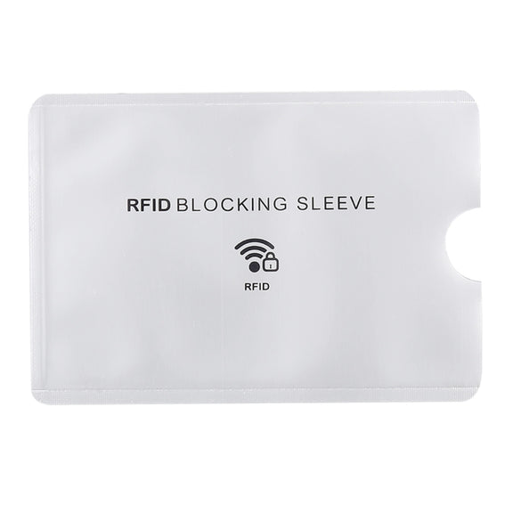 100pcs Aluminum Foil Anti Theft RFID Blocking Sleeve Card Protector, Size: 9.1*6.3cm