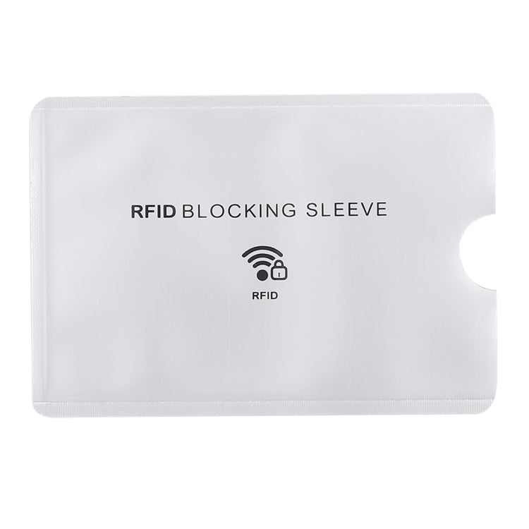 100pcs Aluminum Foil Anti Theft RFID Blocking Sleeve Card Protector, Size: 9.1*6.3cm
